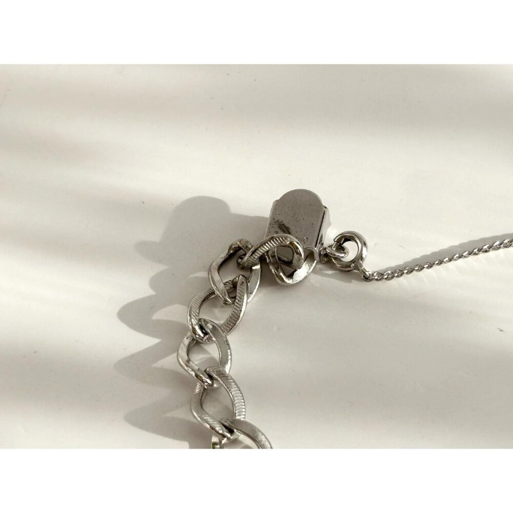 Koscot Designer Sterling Silver 925 Chainlink Multi Charmed Chunky Bracelet - 7" - Picture 9 of 14